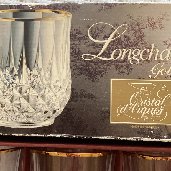 Longchamp Gold Crystal Tumblers - Set of 4 - Picture 3 of 3